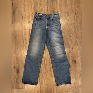 Women's Straight Leg Blue Jeans